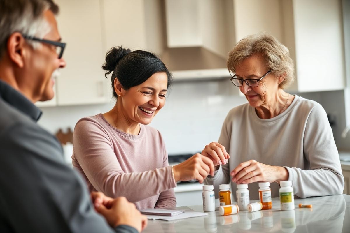 Family receiving after-hospital care support in Bingham Farms