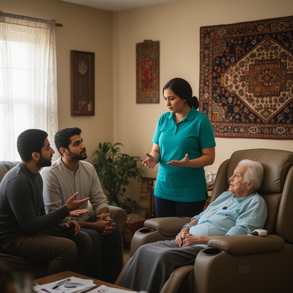 Family receiving after-hospital care support in Dearborn