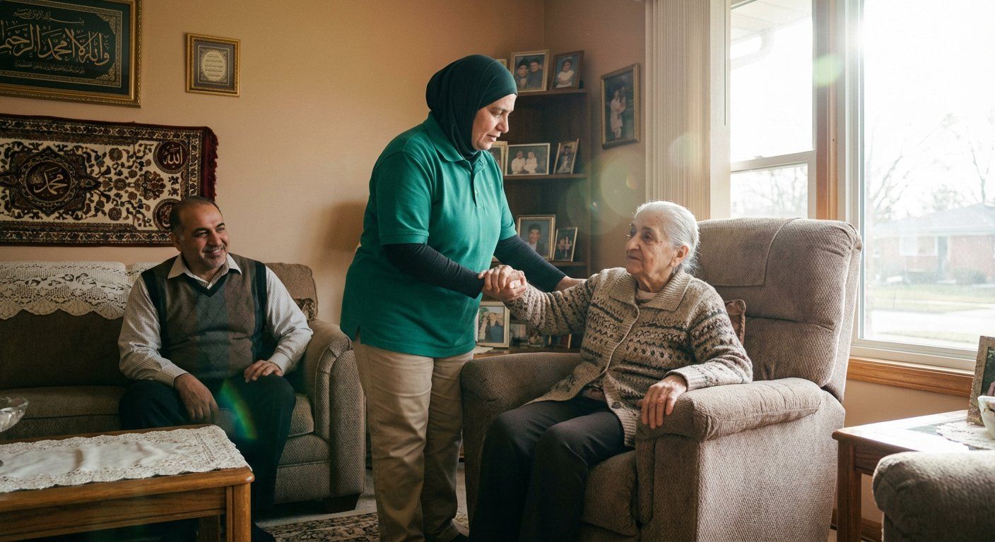 Family receiving recovery & post-surgery care support in Dearborn