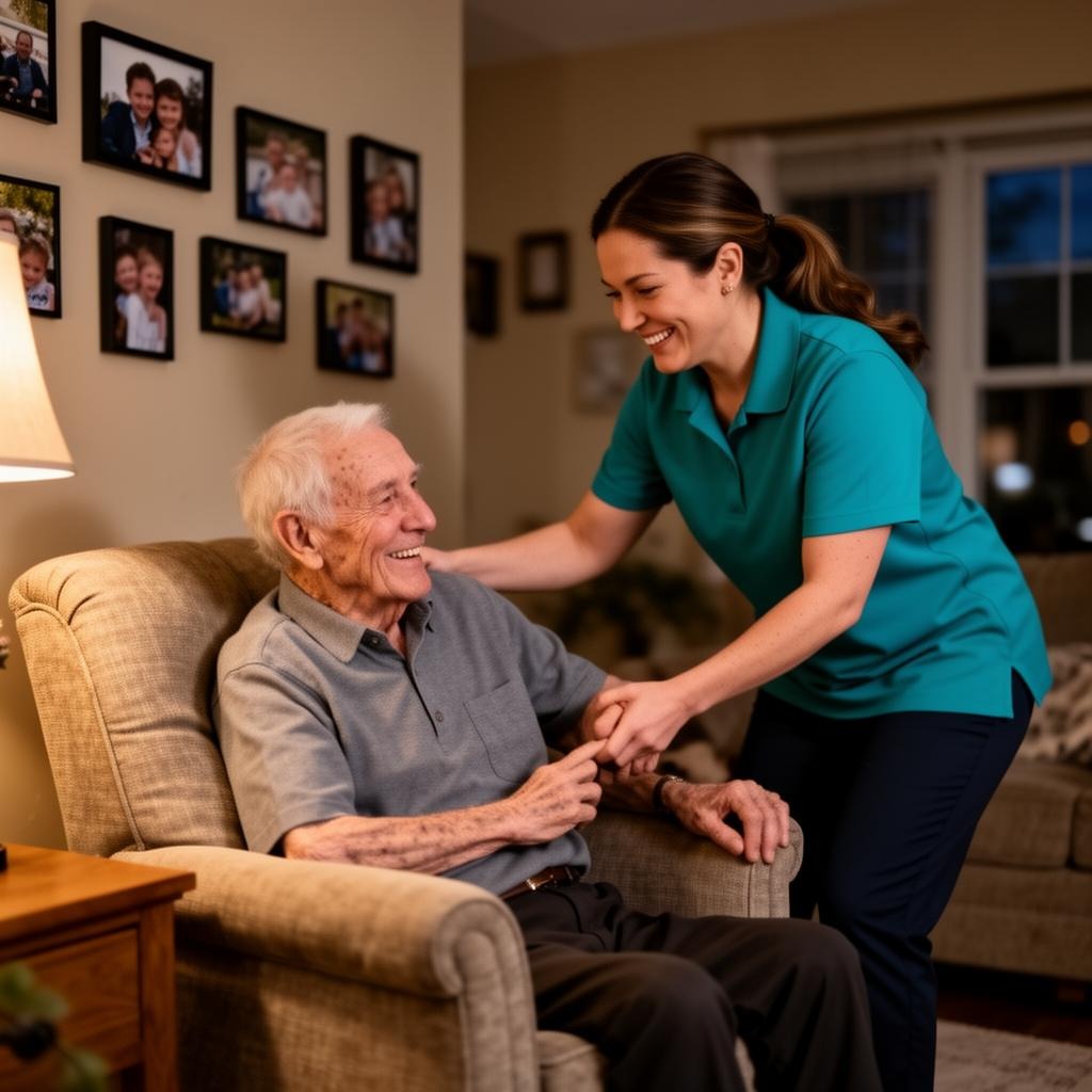 Family receiving after-hospital care support in Farmington Hills