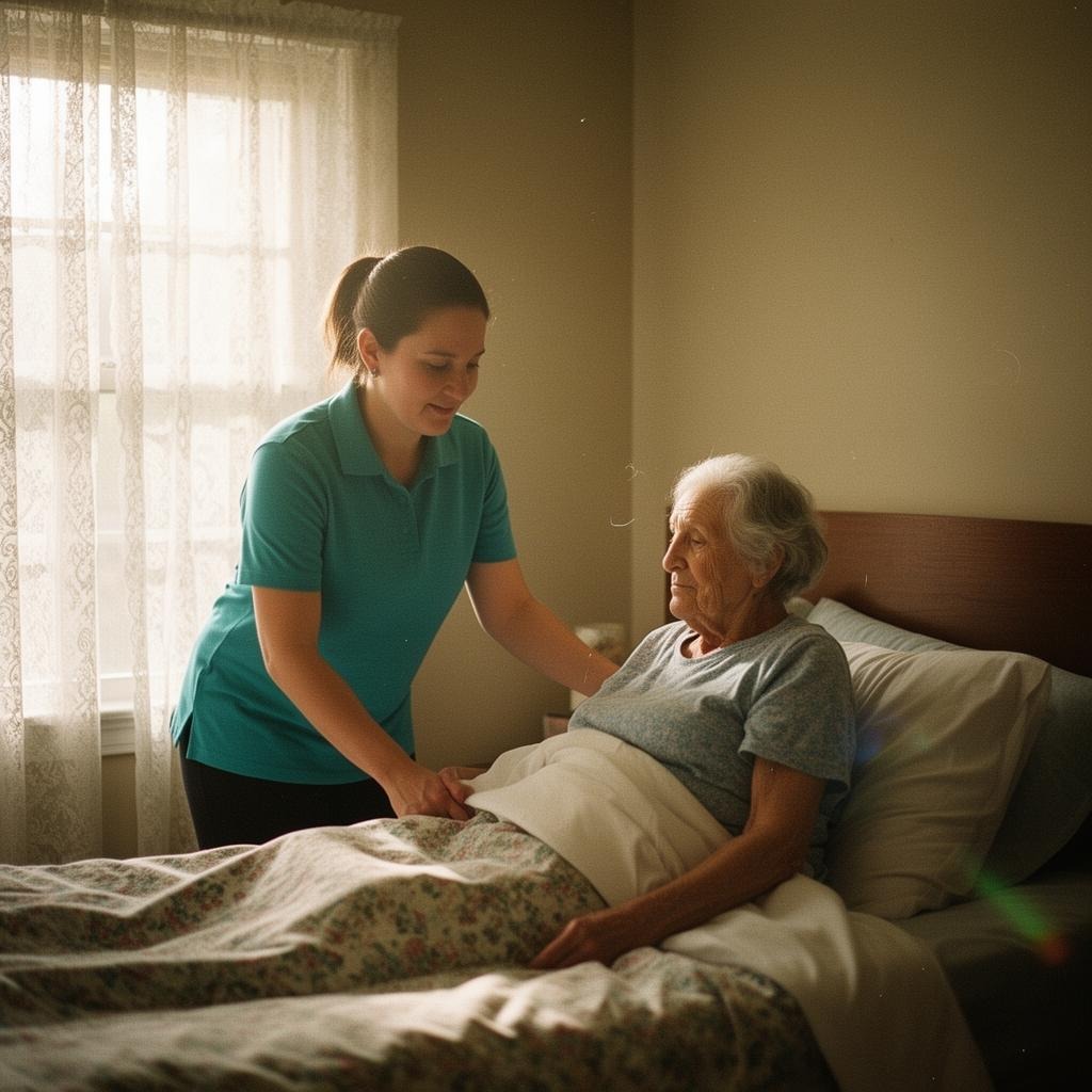 Caregiver providing after-hospital care in Northville, Michigan