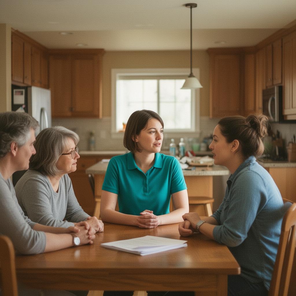 Family receiving after-hospital care support in Plymouth