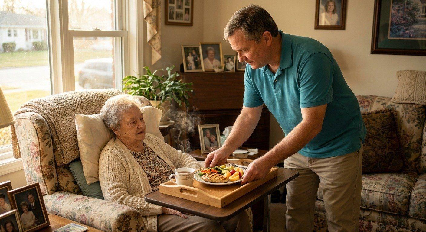 Family receiving recovery & post-surgery care support in West Bloomfield