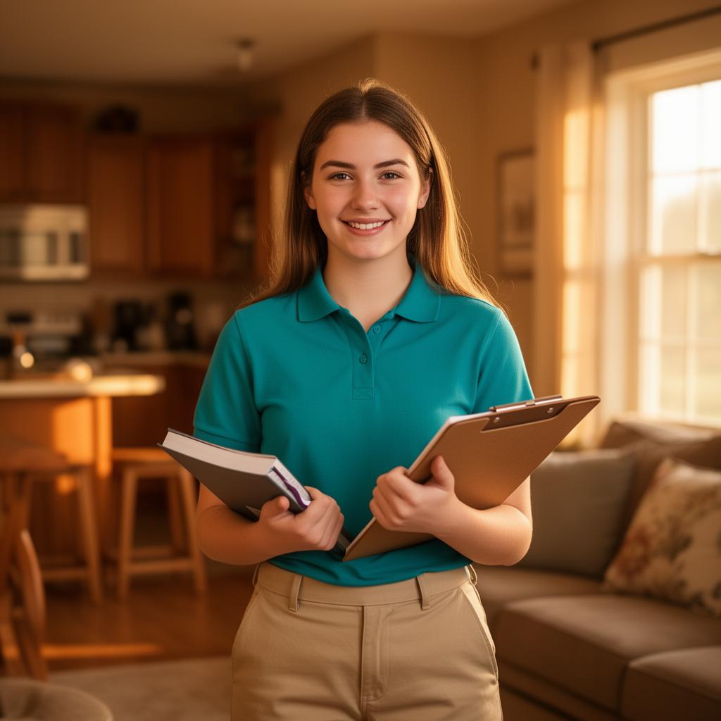 CNA student in a warm Michigan home — supported by the Adair Caregiver Scholarship for new caregivers.