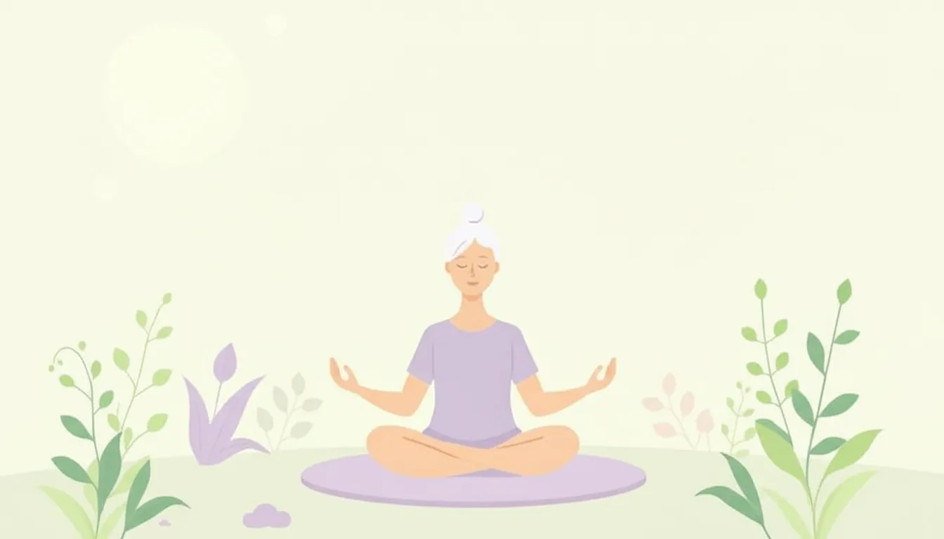 Stress relief tips for caregivers and seniors illustration