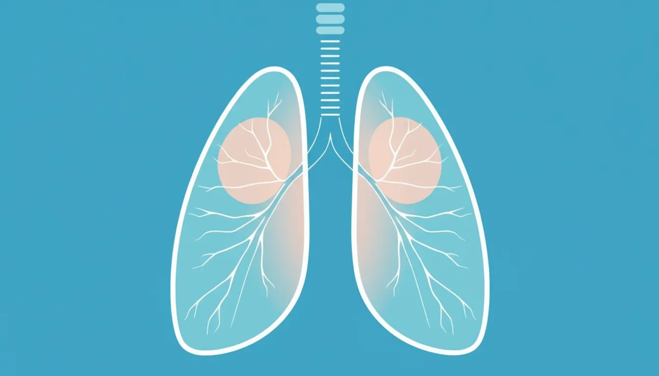 Senior lung and respiratory health illustration